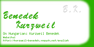 benedek kurzweil business card